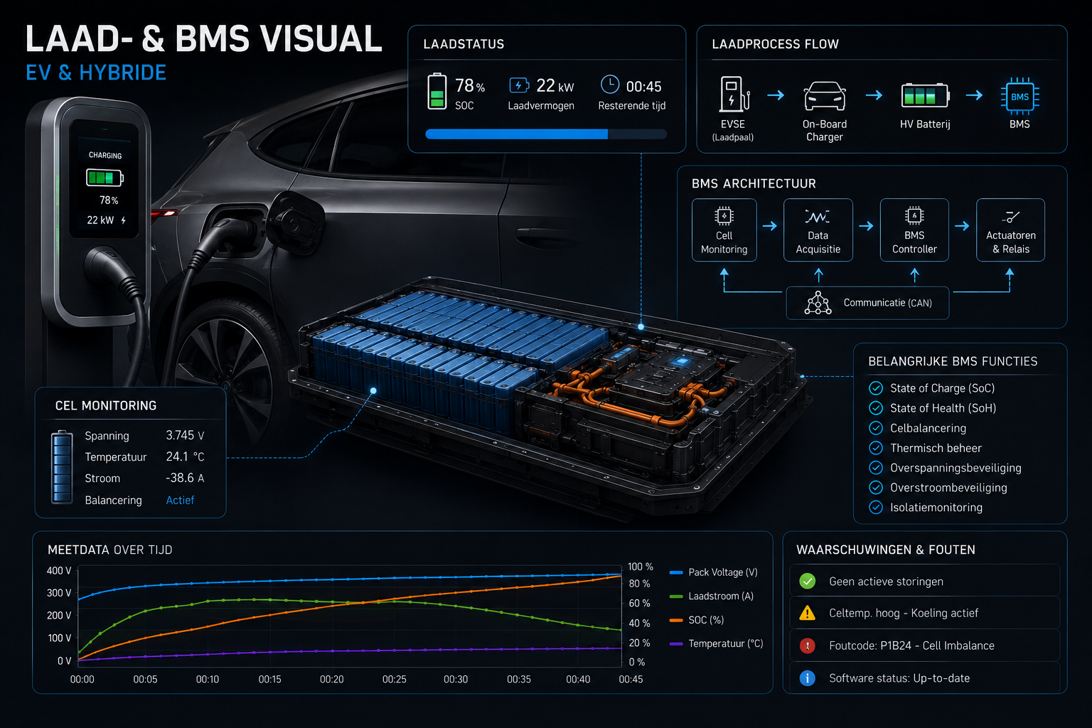 BMS batterijmanagement diagnose voor EV en hybride