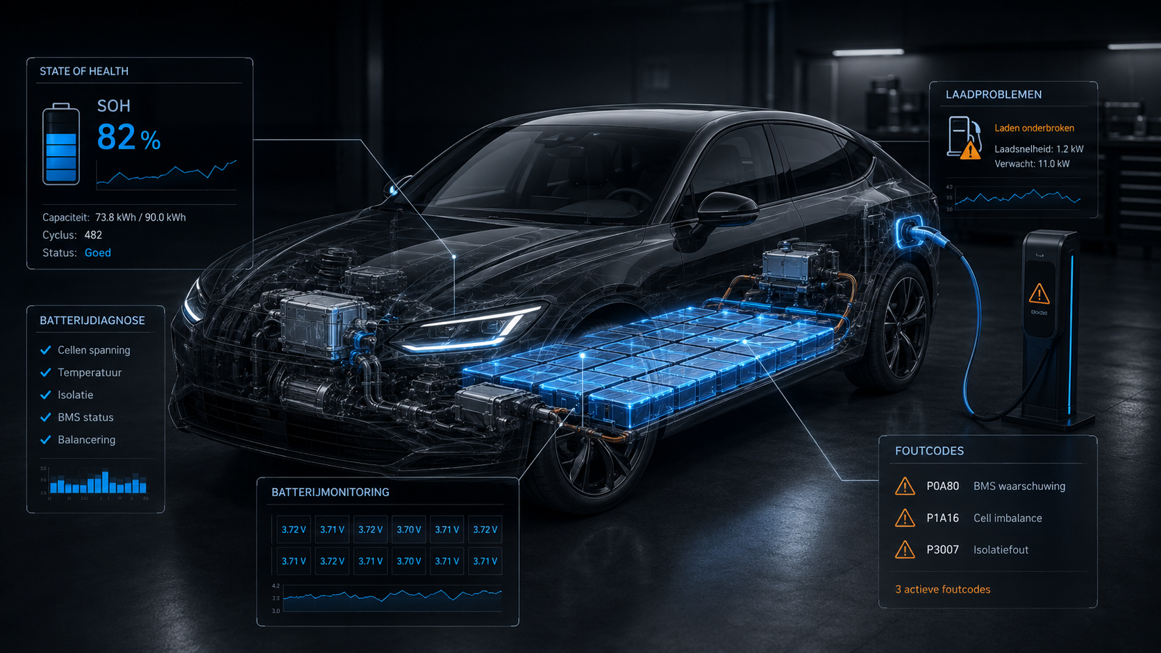 EV batterij State of Health diagnose bij Chiptech